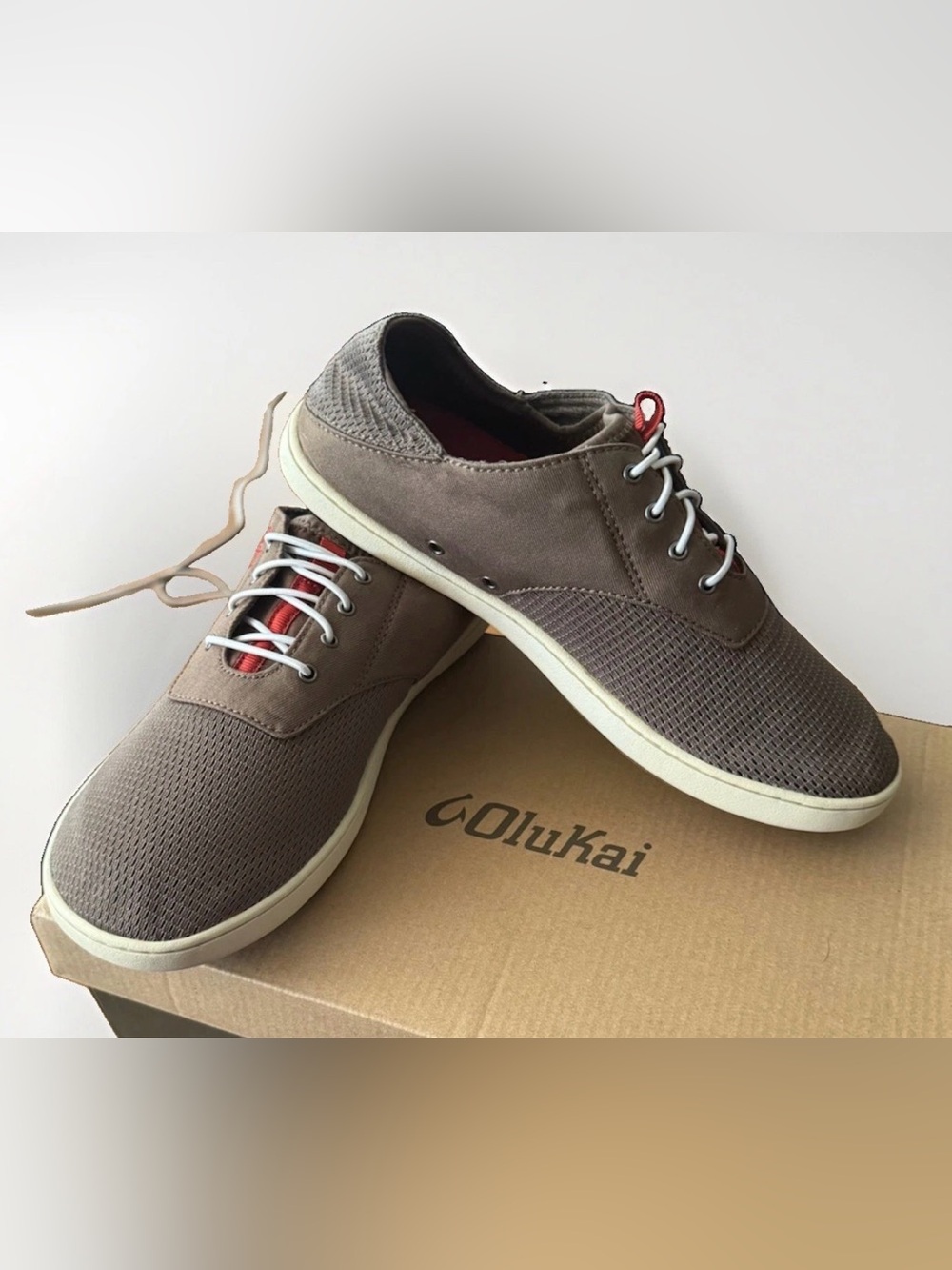 OluKai Men's Size 7 Nohea Moku 10283-RK13 Casual Slip On Mesh Boat Shoes